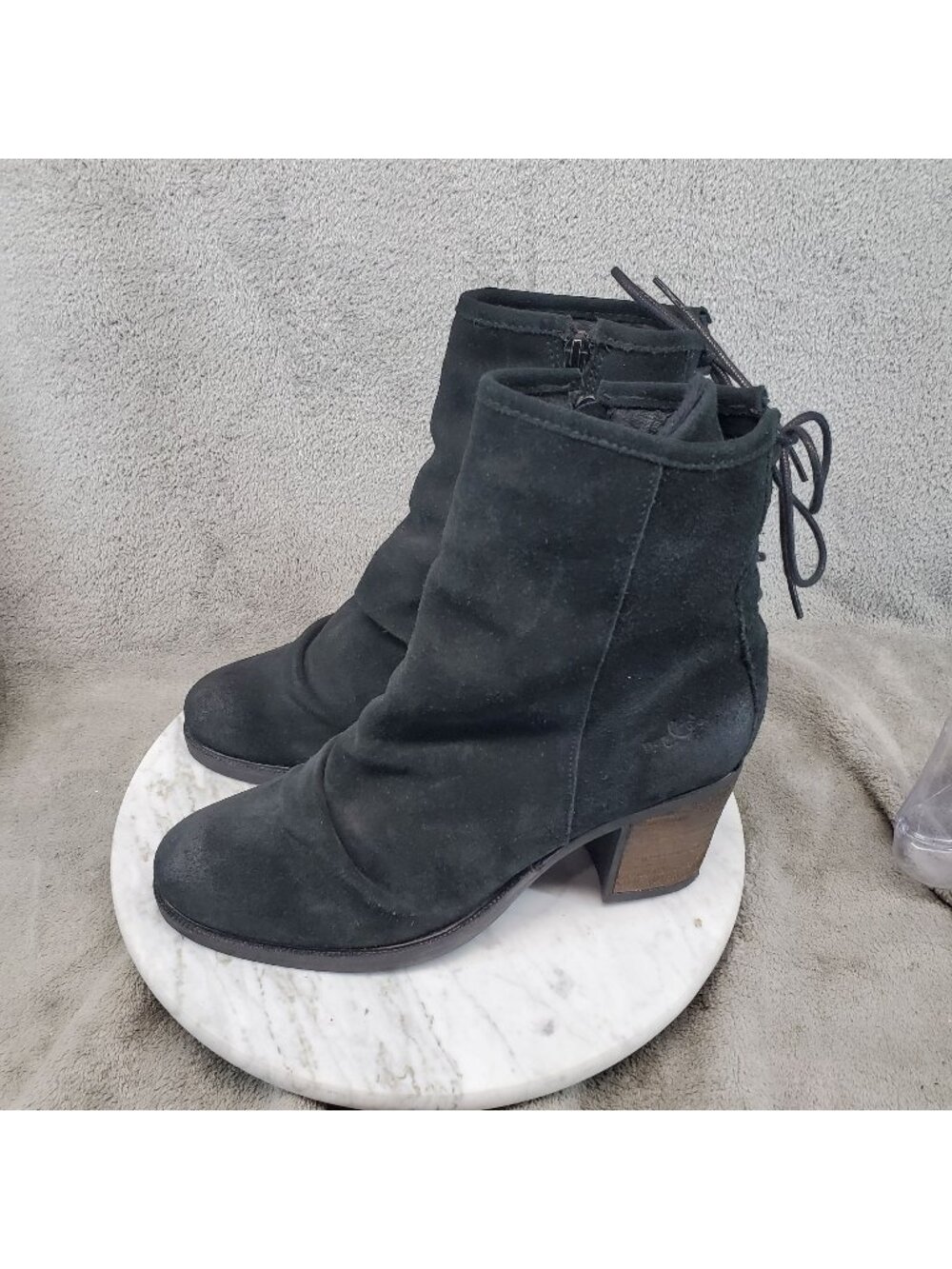 Bos & Co Shoes Womens EU 39 US 8-8/5 Black Suede Barlow Slouch Boots *Read*